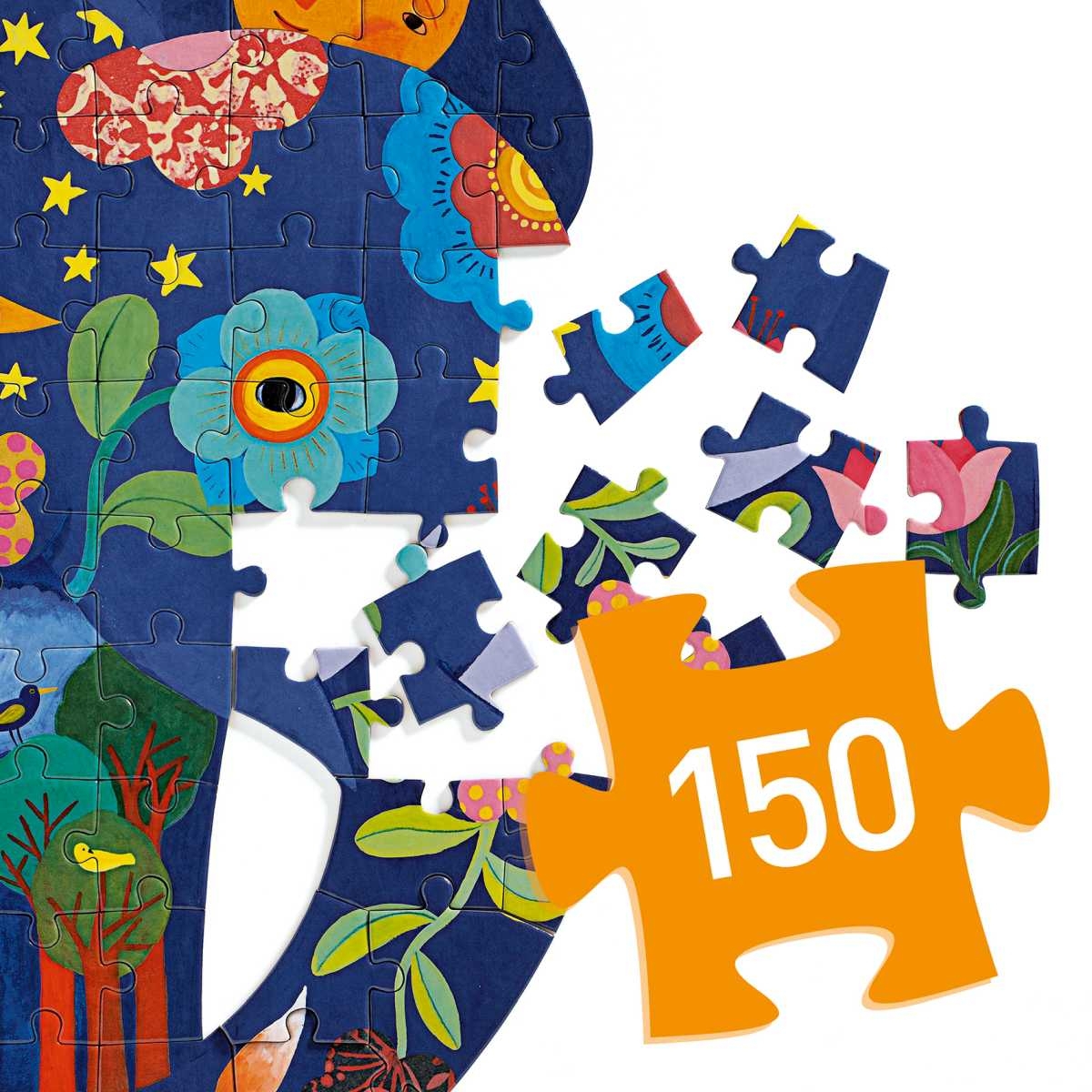 Djeco Puzzle Elephant 150 Teile, Alter 6 +