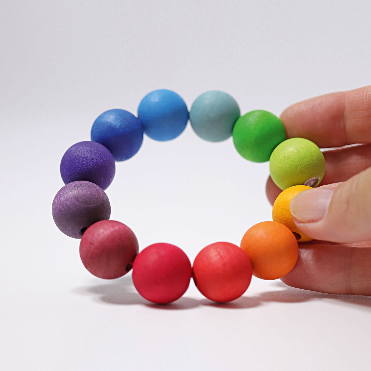 GRIMM'S Greifling Regenbogen Perlenring für Babys ab ca. 4 Monaten