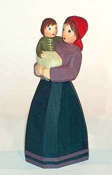 Sievers-Hahn Krippenfigur Mutter mit Kind auf dem Arm, 10,5 cm, Art.1119